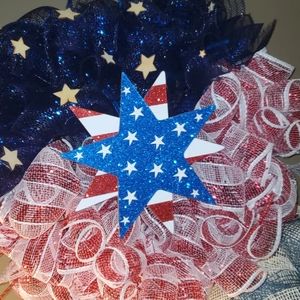 Red white & blue wreath